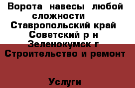 Ворота, навесы (любой сложности). - Ставропольский край, Советский р-н, Зеленокумск г. Строительство и ремонт » Услуги   . Ставропольский край